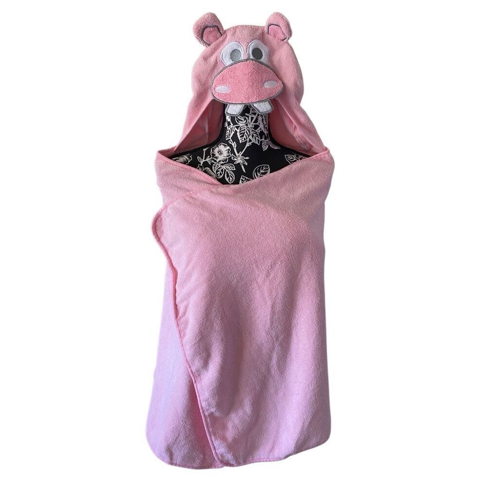 Circo Hooded Bath Towel Hippo Toddler Microfiber Baby Kids Newborn Sleepwear